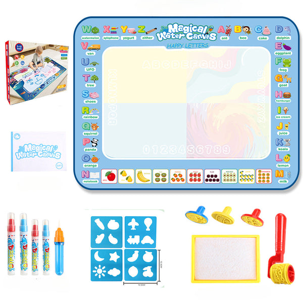 Magic Aqua Doodle Canvas