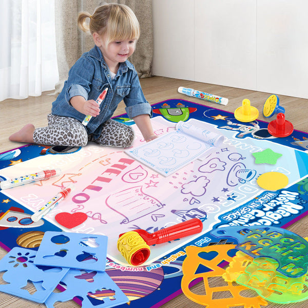 Magic Aqua Doodle Canvas
