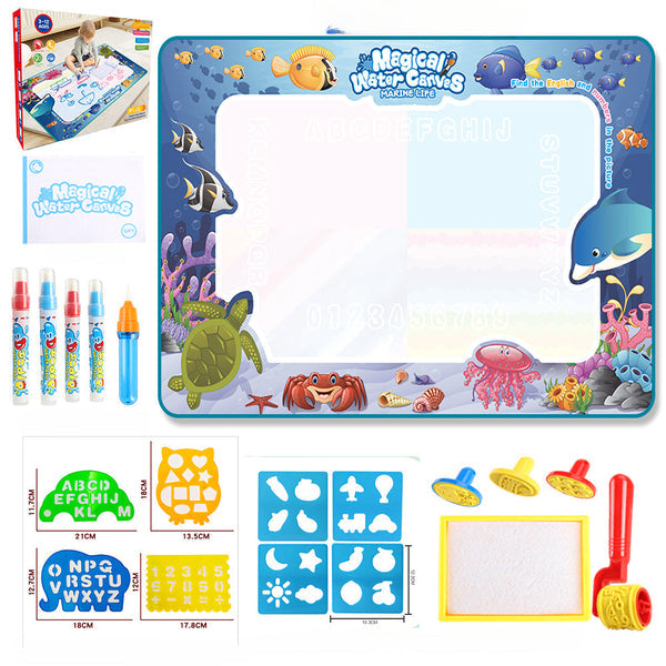 Magic Aqua Doodle Canvas
